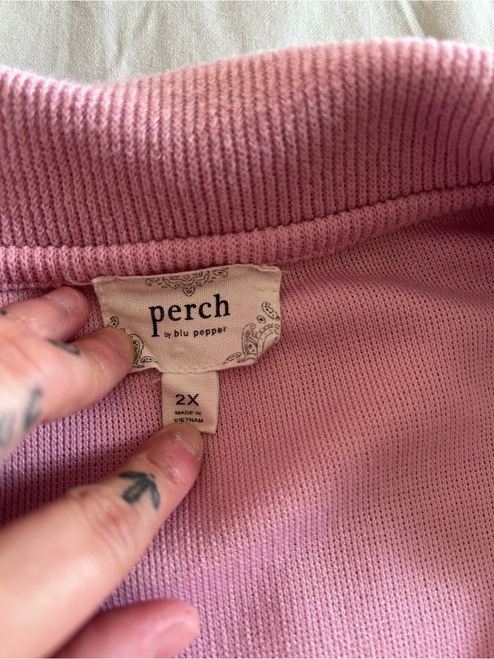 FINAL PRICE DROP - Blu Pepper Pastel Pink Button-Front Pullover Sweater - Picture 3 of 3